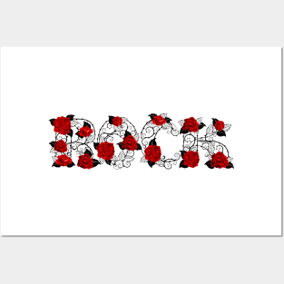 Rock of Red Roses Posters and Art